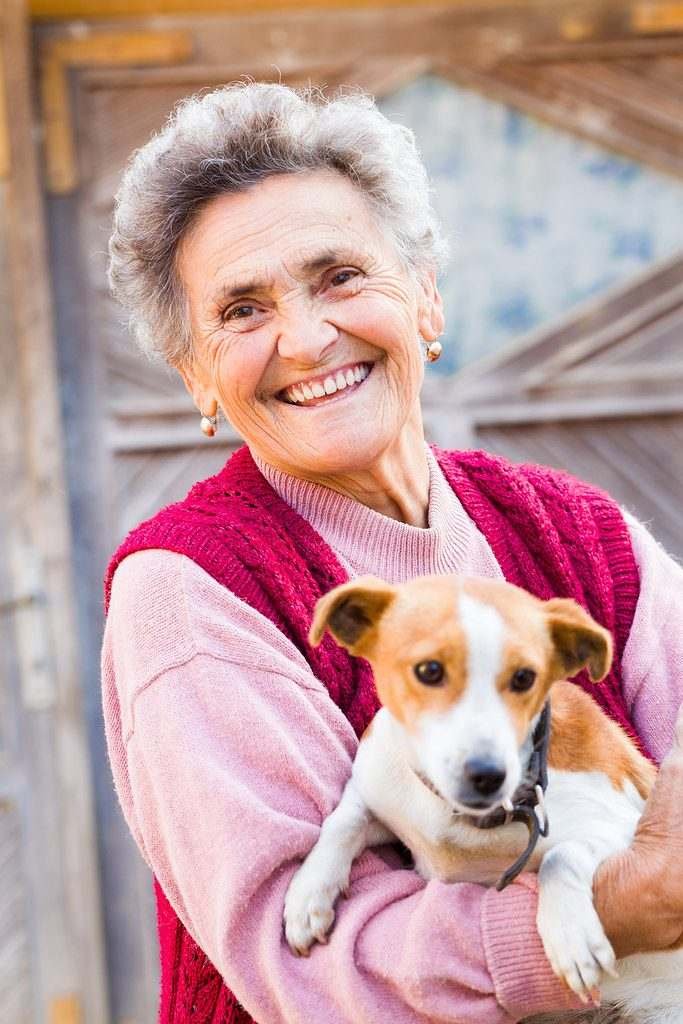 Handler with a working dog, how ESAs help with PTSD