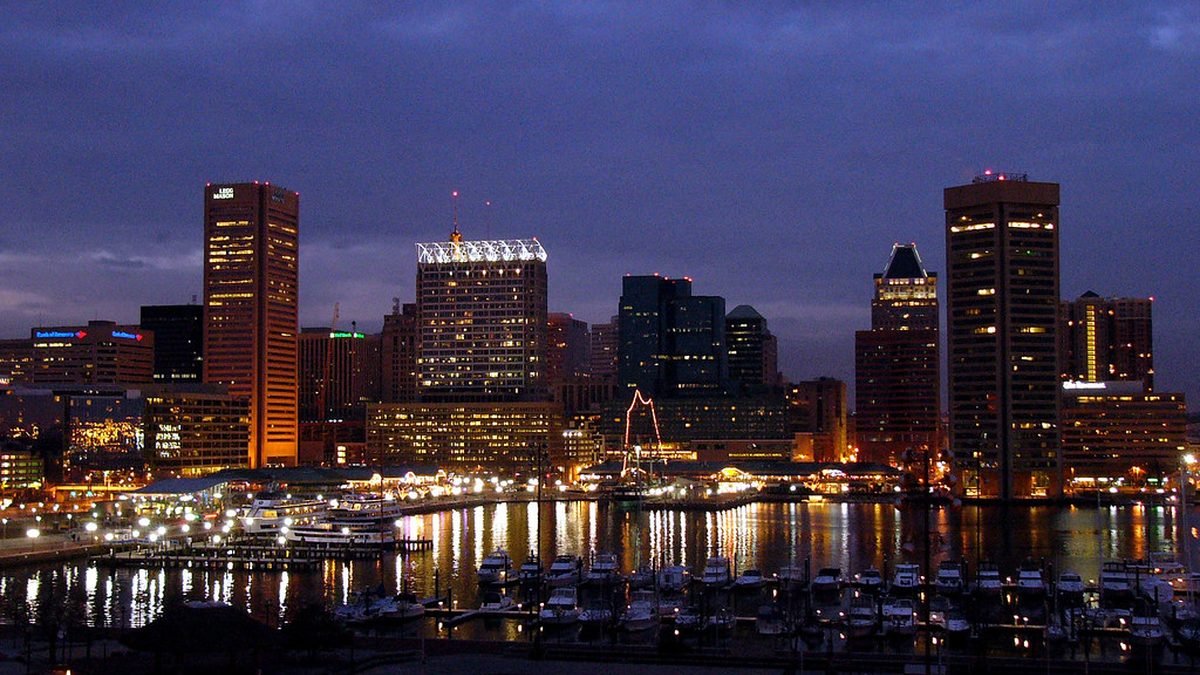 Baltimore inner harbor skyline, Maryland ESA guide