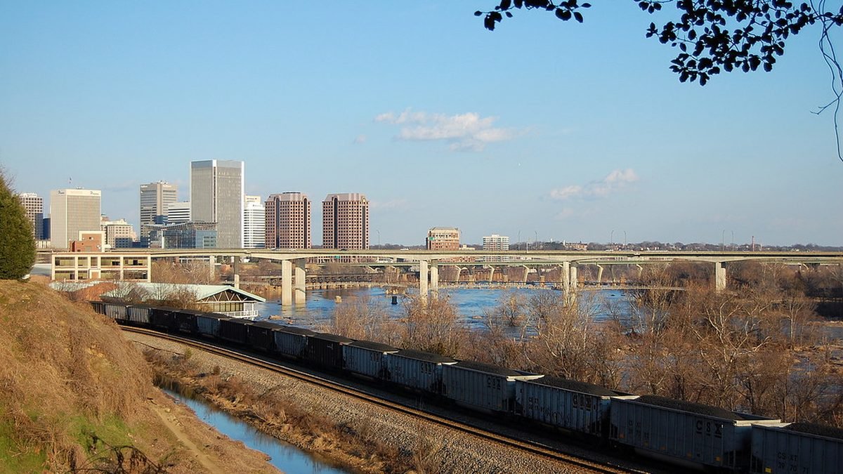 Richmond Virginia skyline and river, Virginia ESA guide